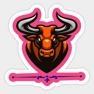 Angry Red Bull Sticker